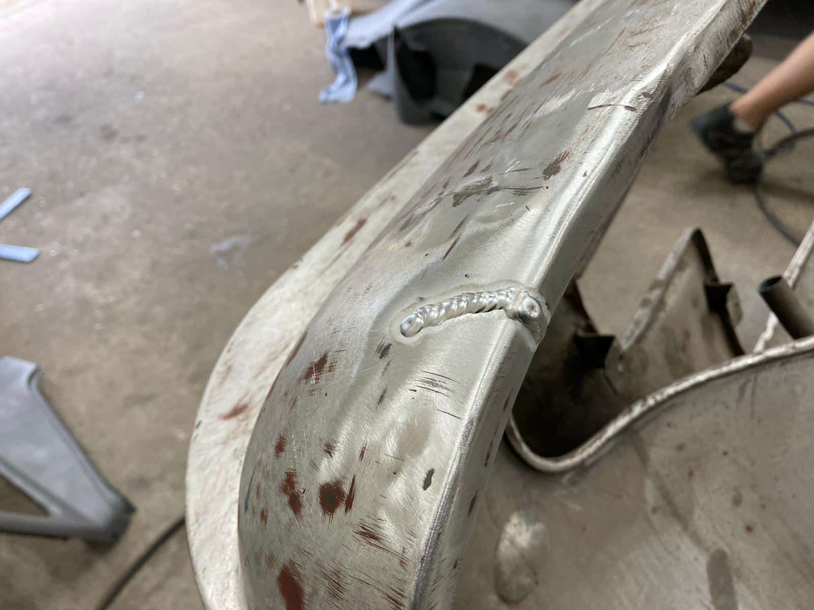 Aston martin DB2 4 fabricating for the bonnet 17 1