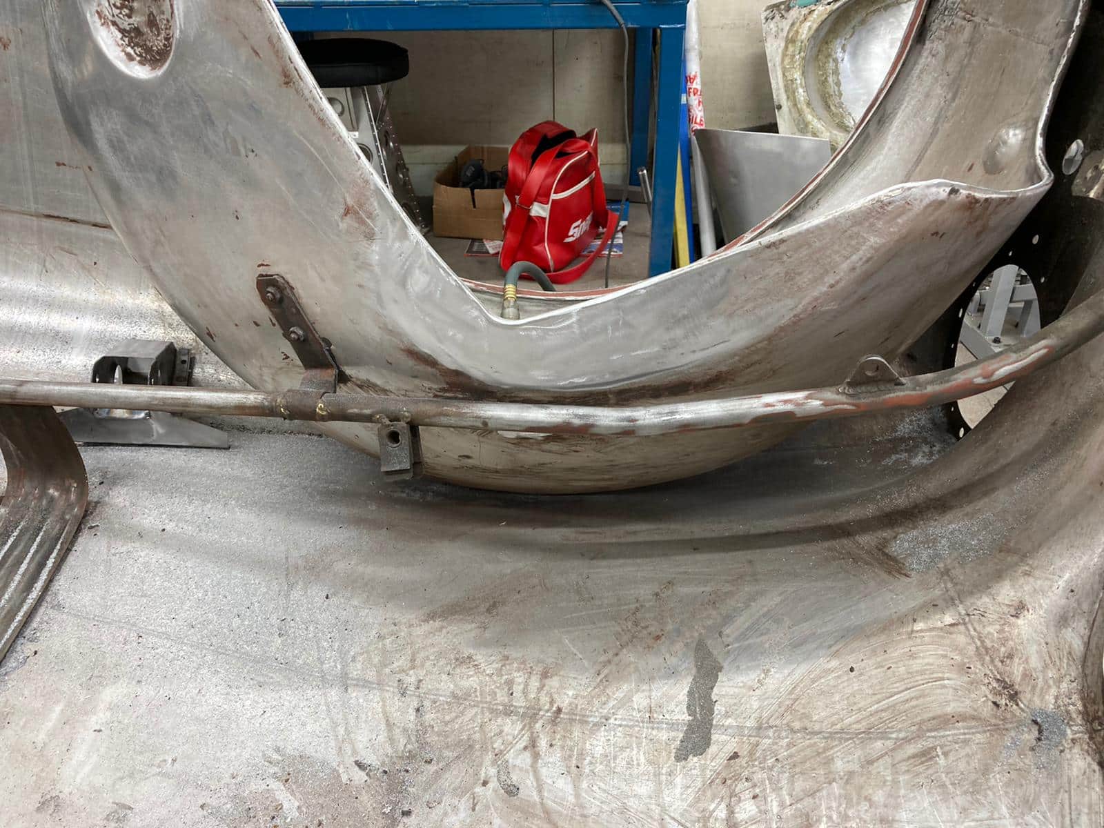 Aston martin DB2 4 fabricating for the bonnet 20 1
