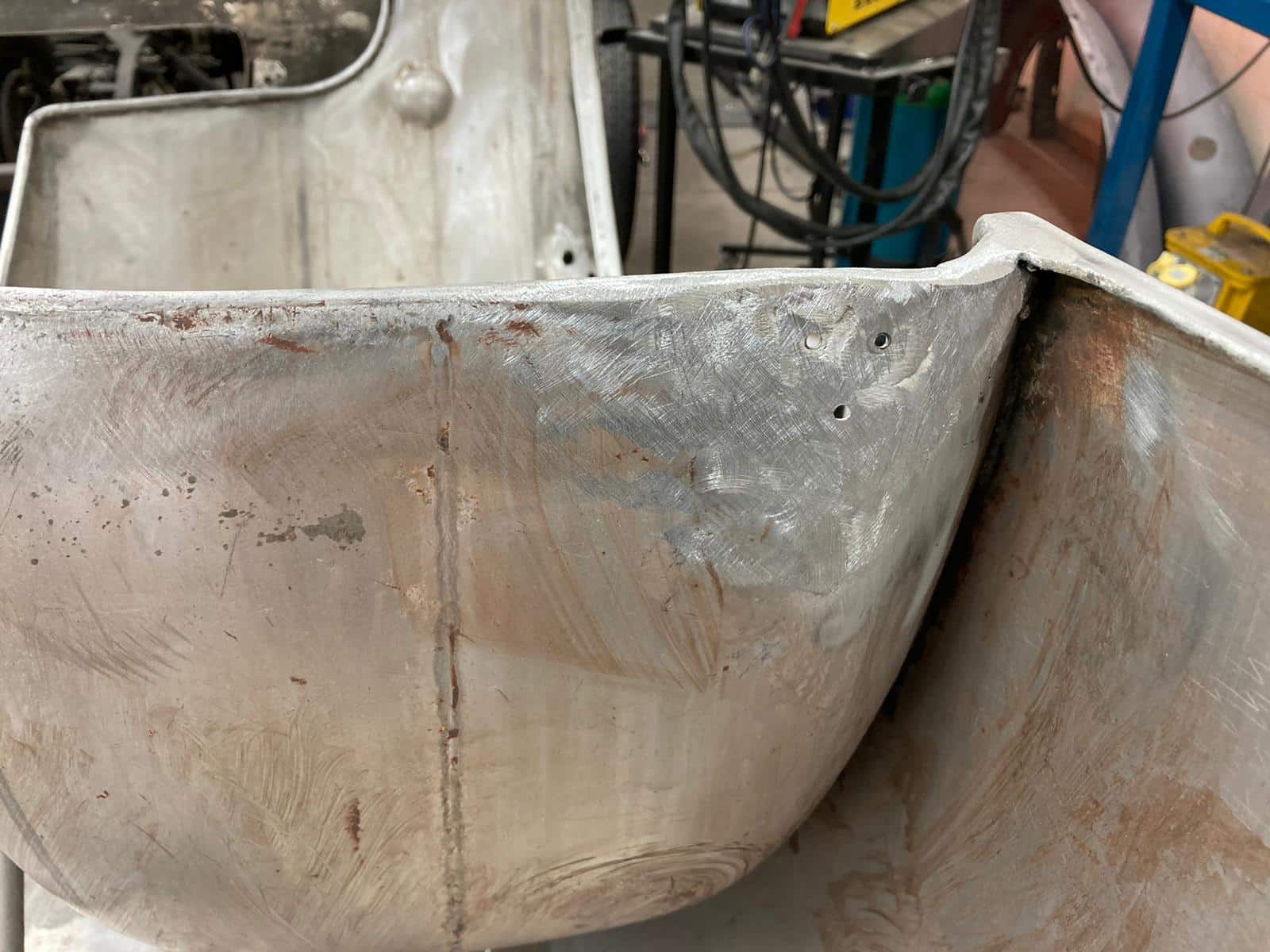 Aston martin DB2 4 fabricating for the bonnet 24 1