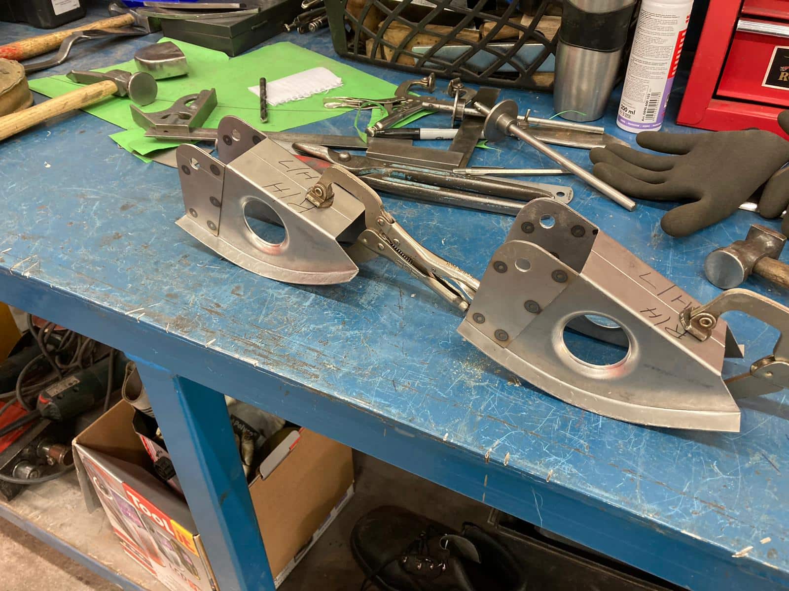 Aston martin DB2 4 fabricating for the bonnet 5 1