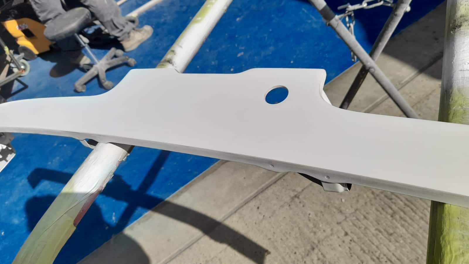 Honda Integra pannels being sanded after priming 4 1
