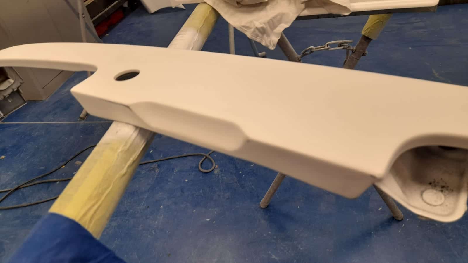 Honda Integra pannels being sanded after priming 5 1
