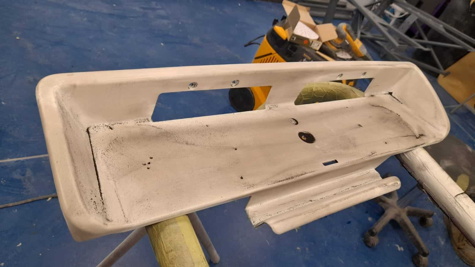 Honda Integra pannels being sanded after priming 8 1