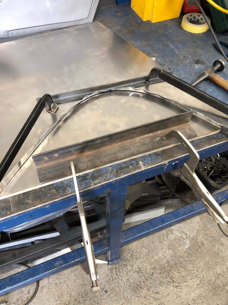 Riley LH scuttle fabrication 2