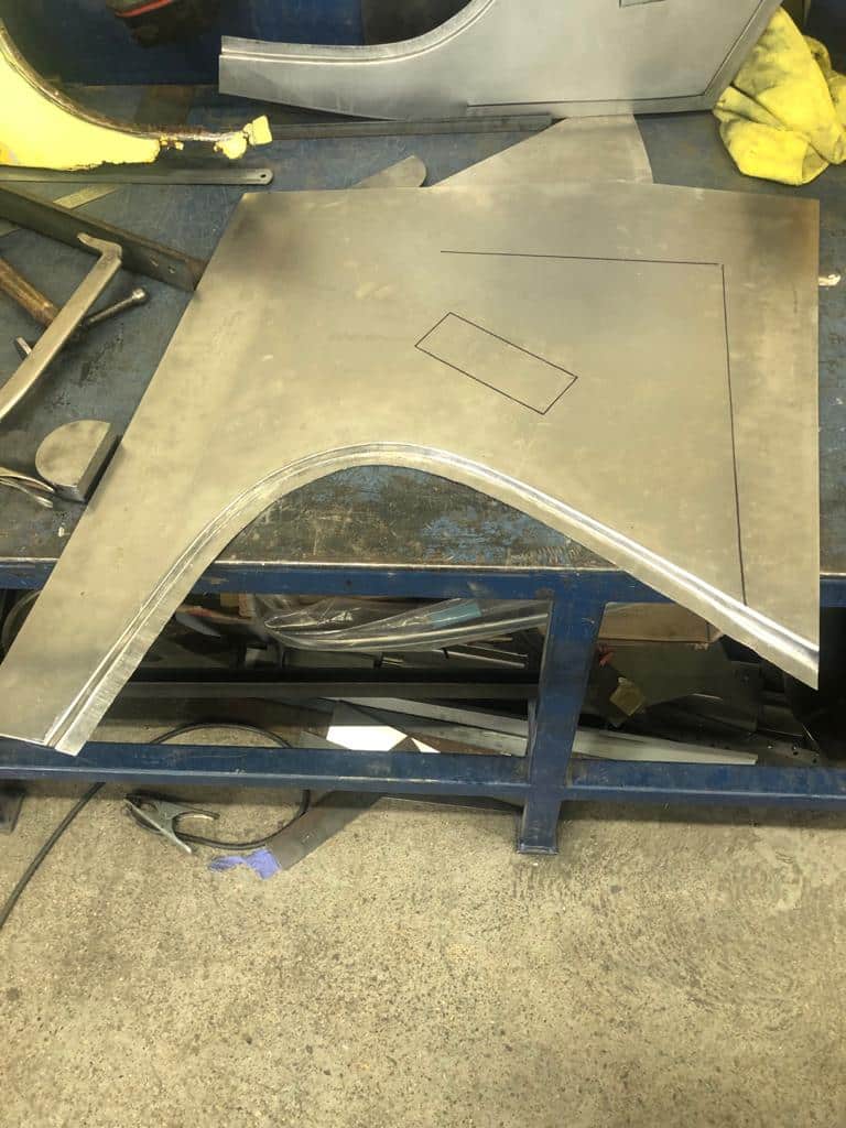 Riley LH scuttle fabrication 3