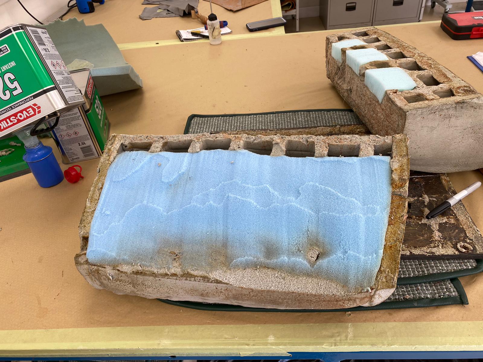 Aston Martin DB2 4 base seat fitting beginning 10 1