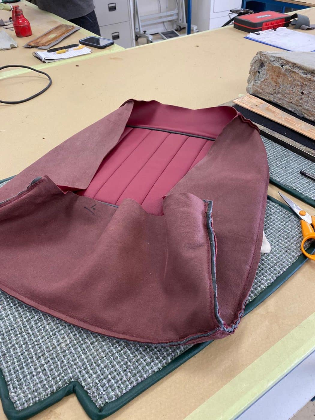 Aston Martin DB2 4 base seat fitting beginning 17 1