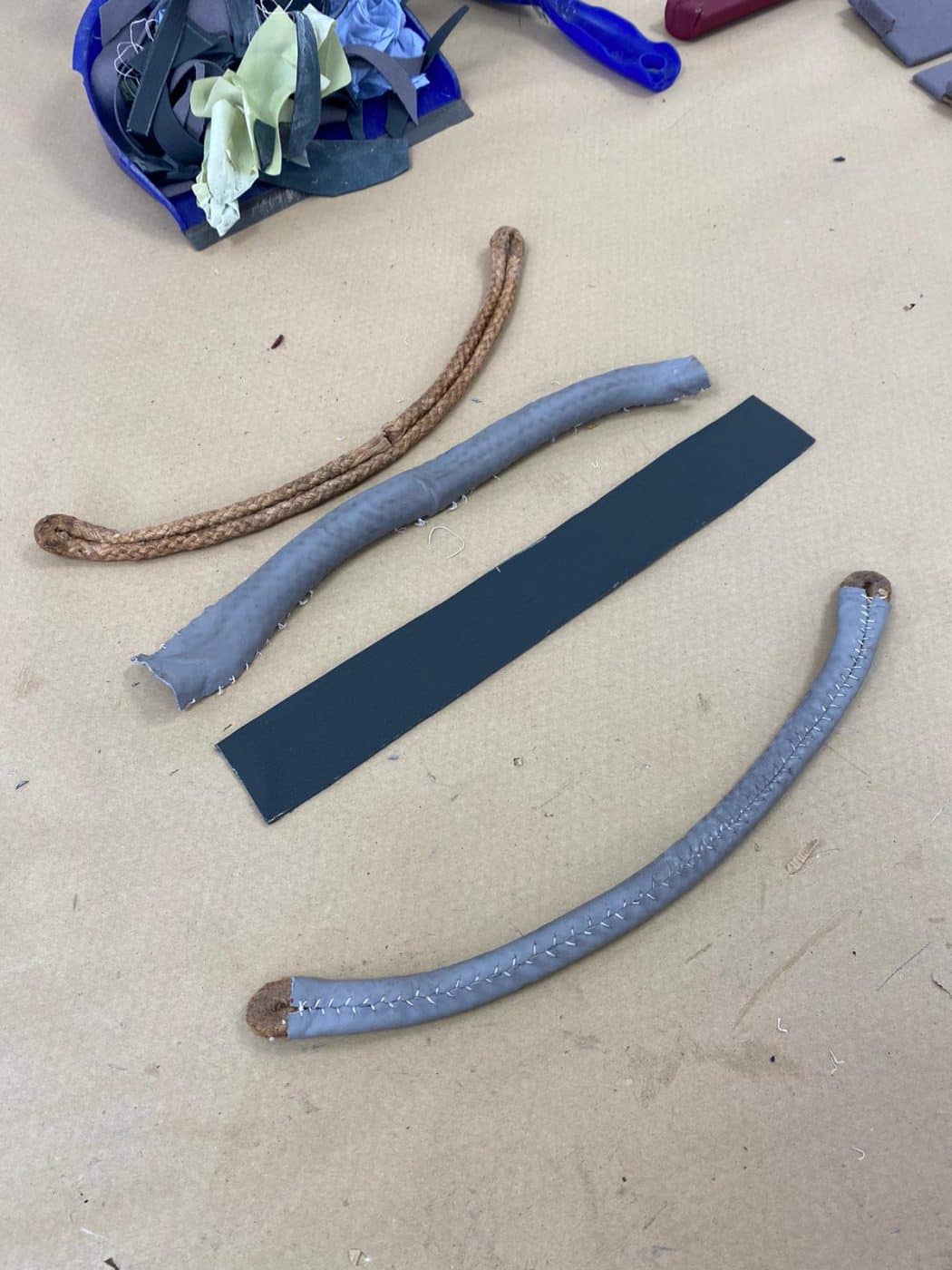 Aston Martin DB2 4 door handle straps sewing 2 1