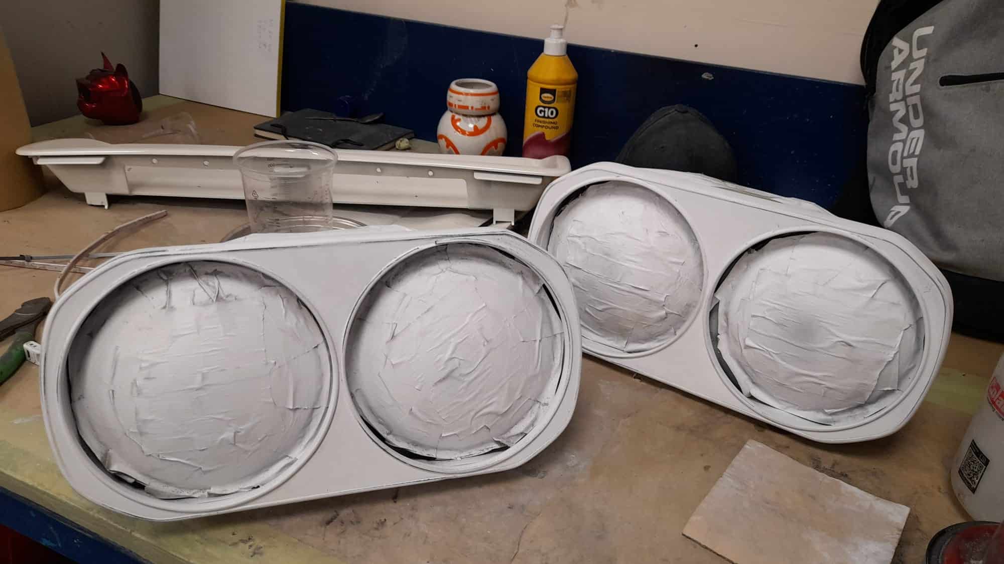 Lancia headlight paint prep 3 1