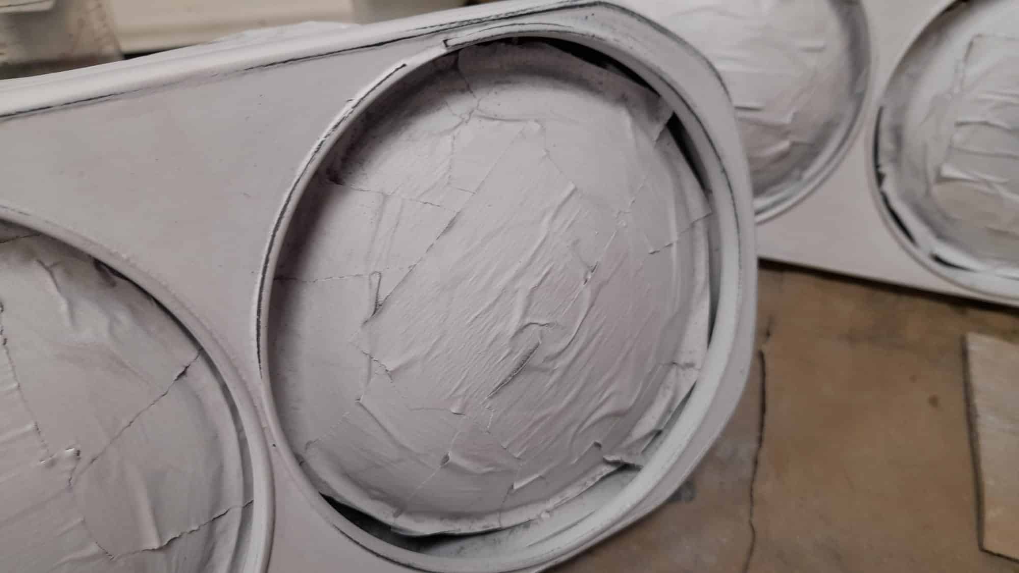 Lancia headlight paint prep 5 1