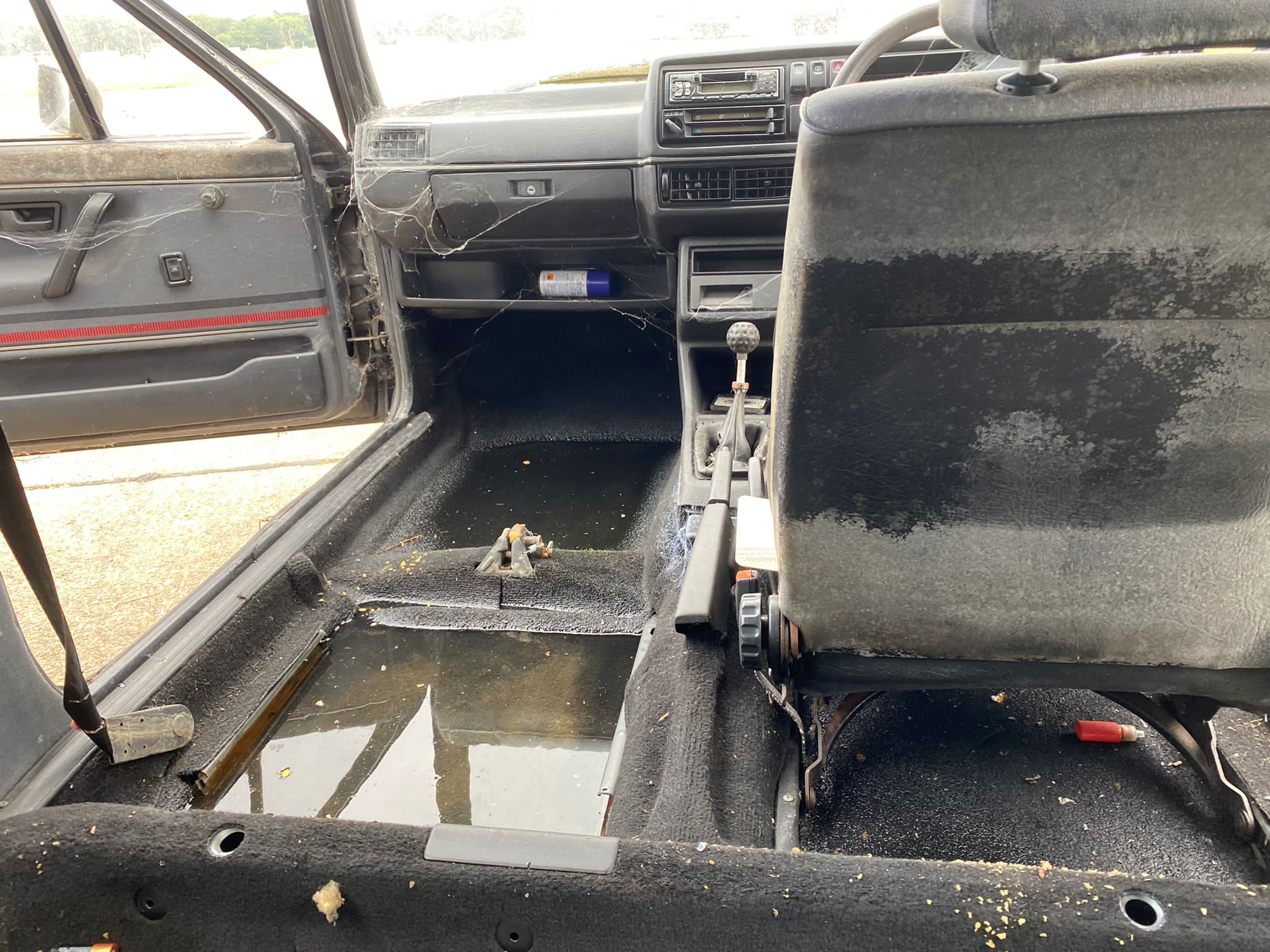 040921 1983 Volkswagen Golf GTI Interior Strip Out 20 1