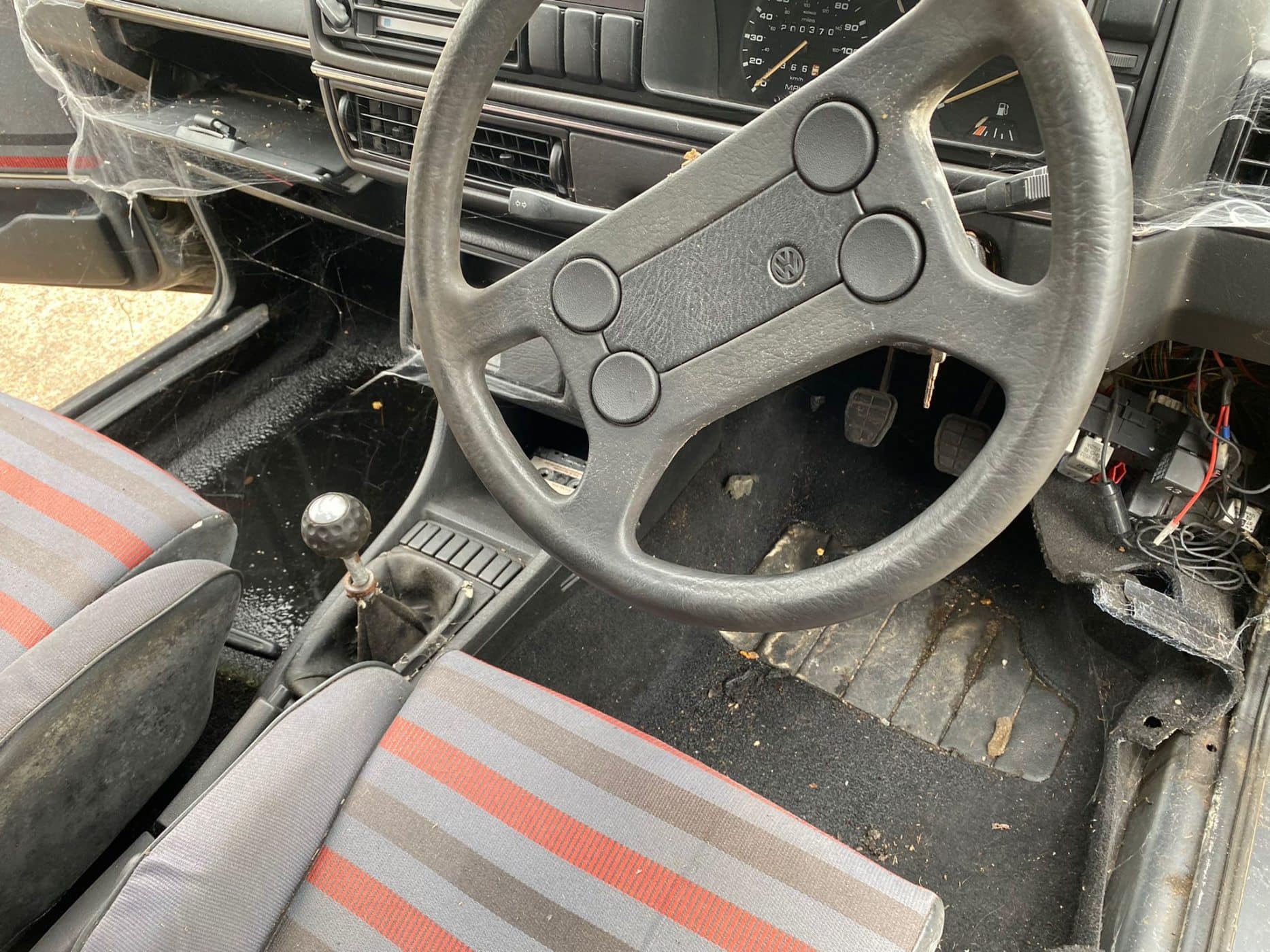 040921 1983 Volkswagen Golf GTI Interior Strip Out 3 1