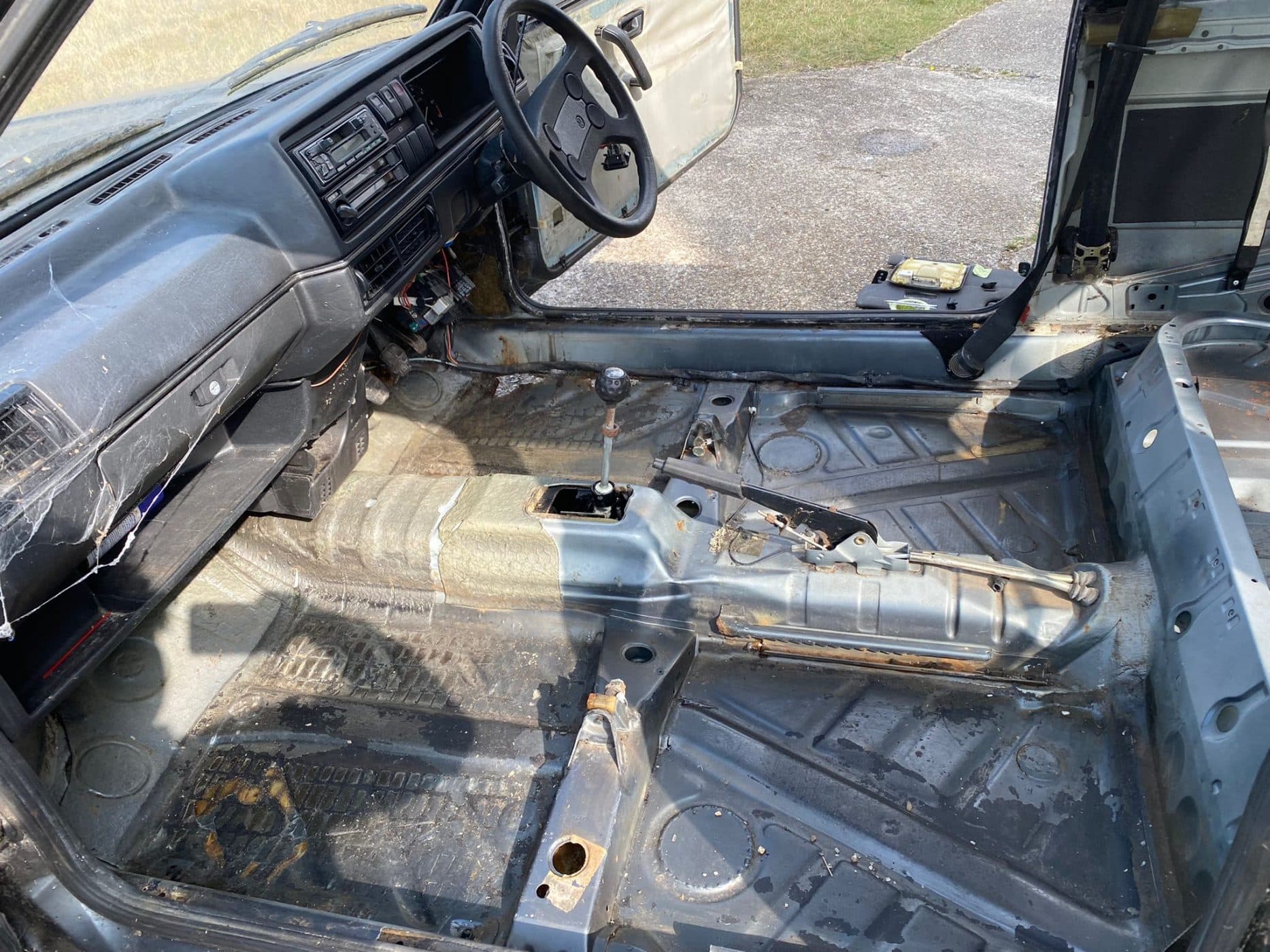 040921 1983 Volkswagen Golf GTI Interior Strip Out 43 1