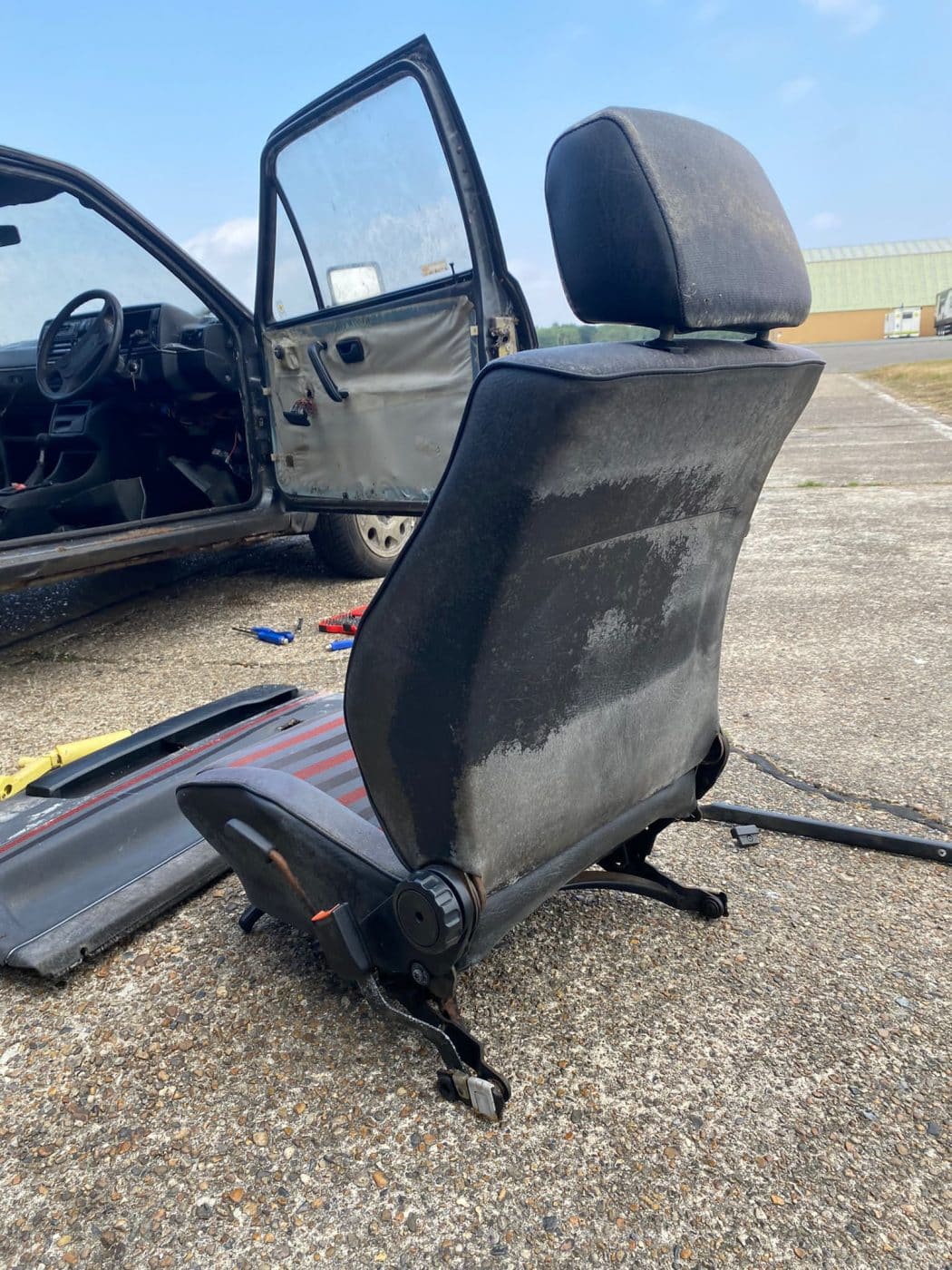 040921 1983 Volkswagen Golf GTI Interior Strip Out 70 1
