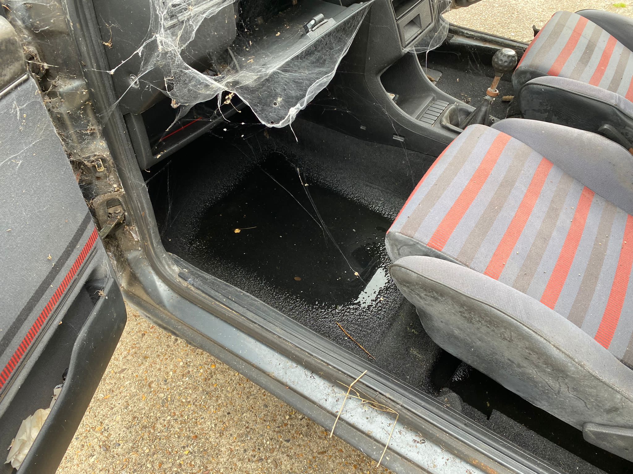 040921 1983 Volkswagen Golf GTI Interior Strip Out 8 1