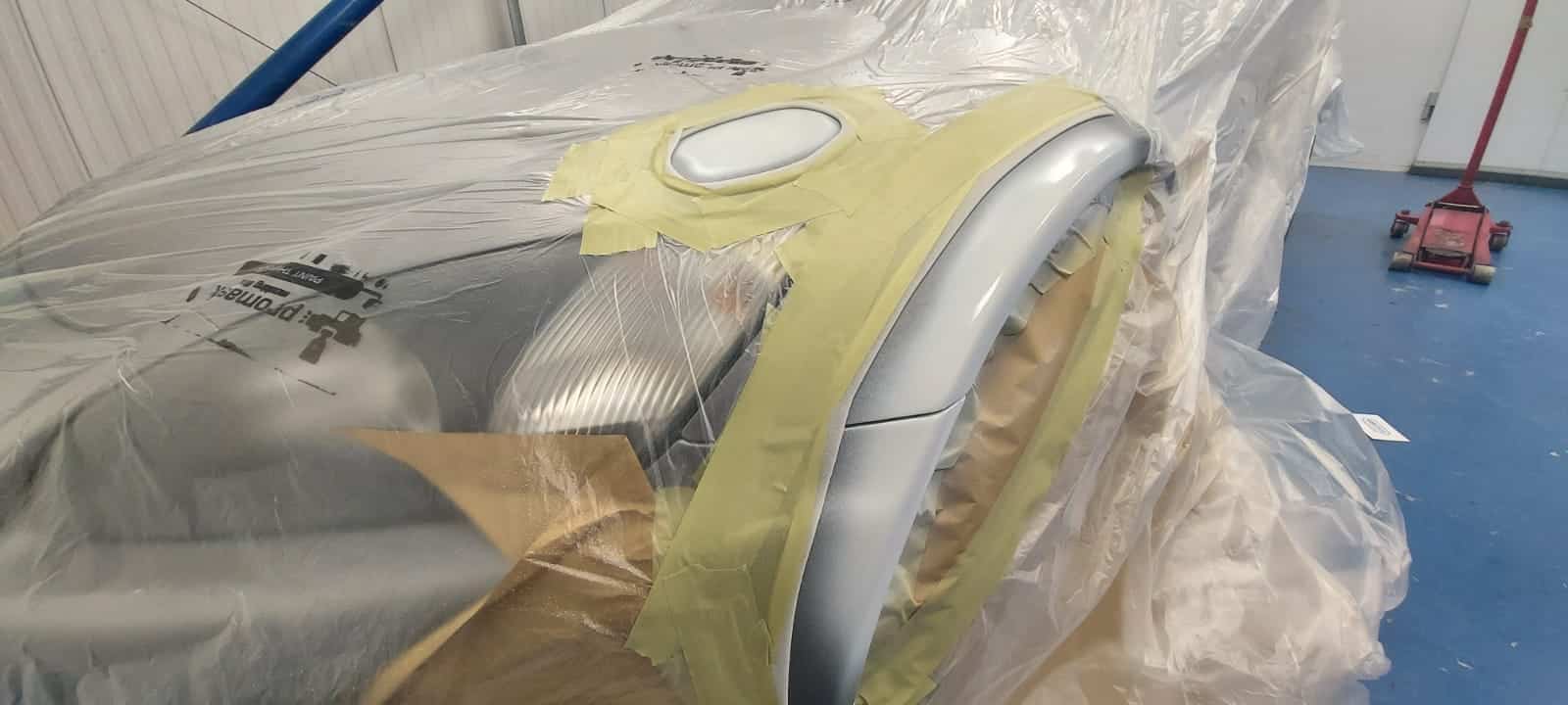 2000 Honda S2000 painting the front bumper and wing 3 1