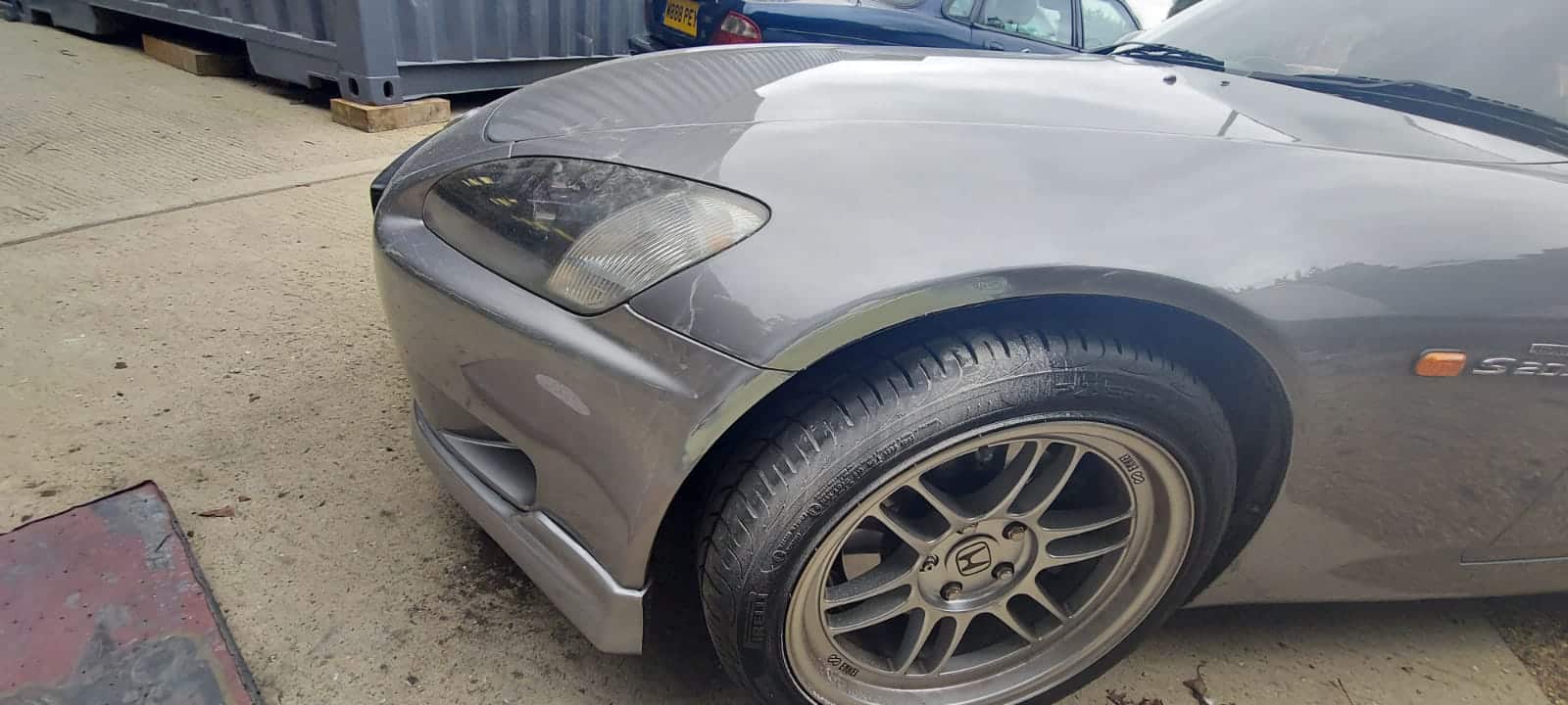 2000 Honda S2000 painting the front bumper and wing 5 1