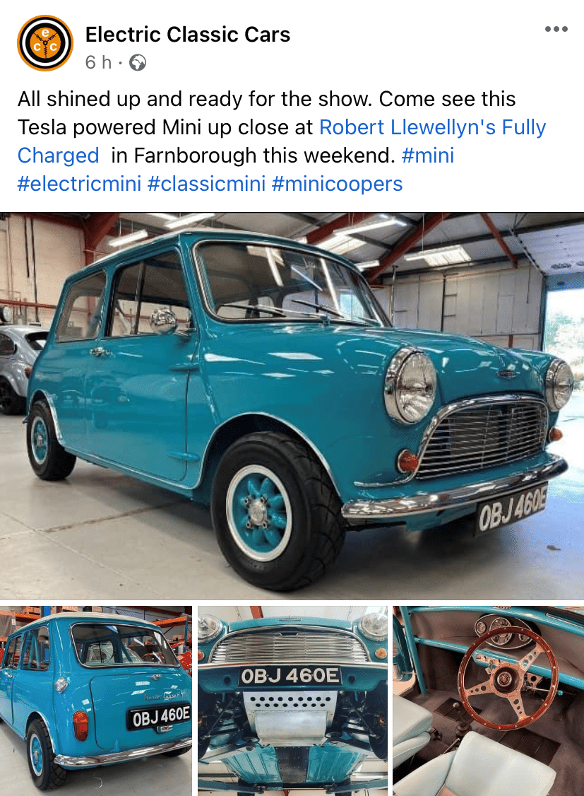 310821 Electric Classic Cars getting Mini ready for show 1 1