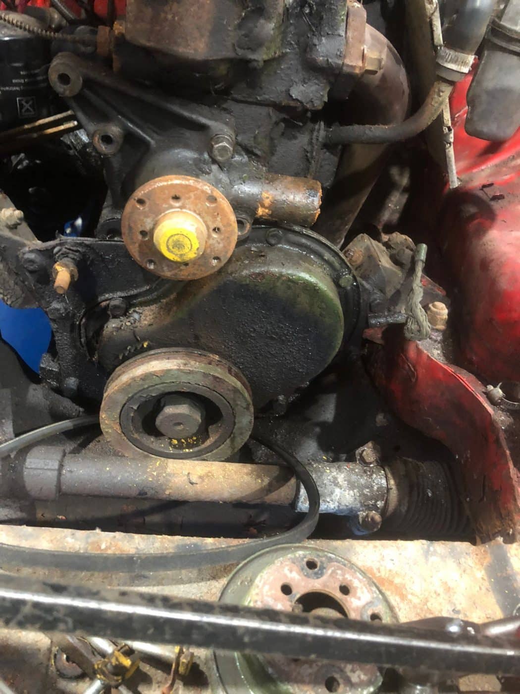 011021 1973 MG B Roadster Radiator Removal 2 1