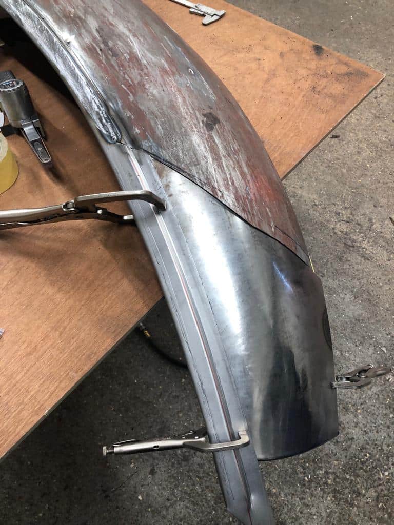 091121 1951 Riley RMB Metalwork on wing 8 1