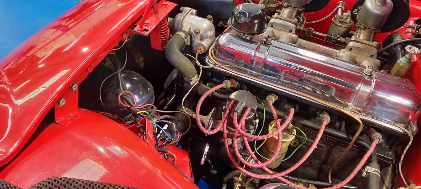 111121 1958 Triumph TR3A Oil Leak Front and Timing Cover Leak 10 1