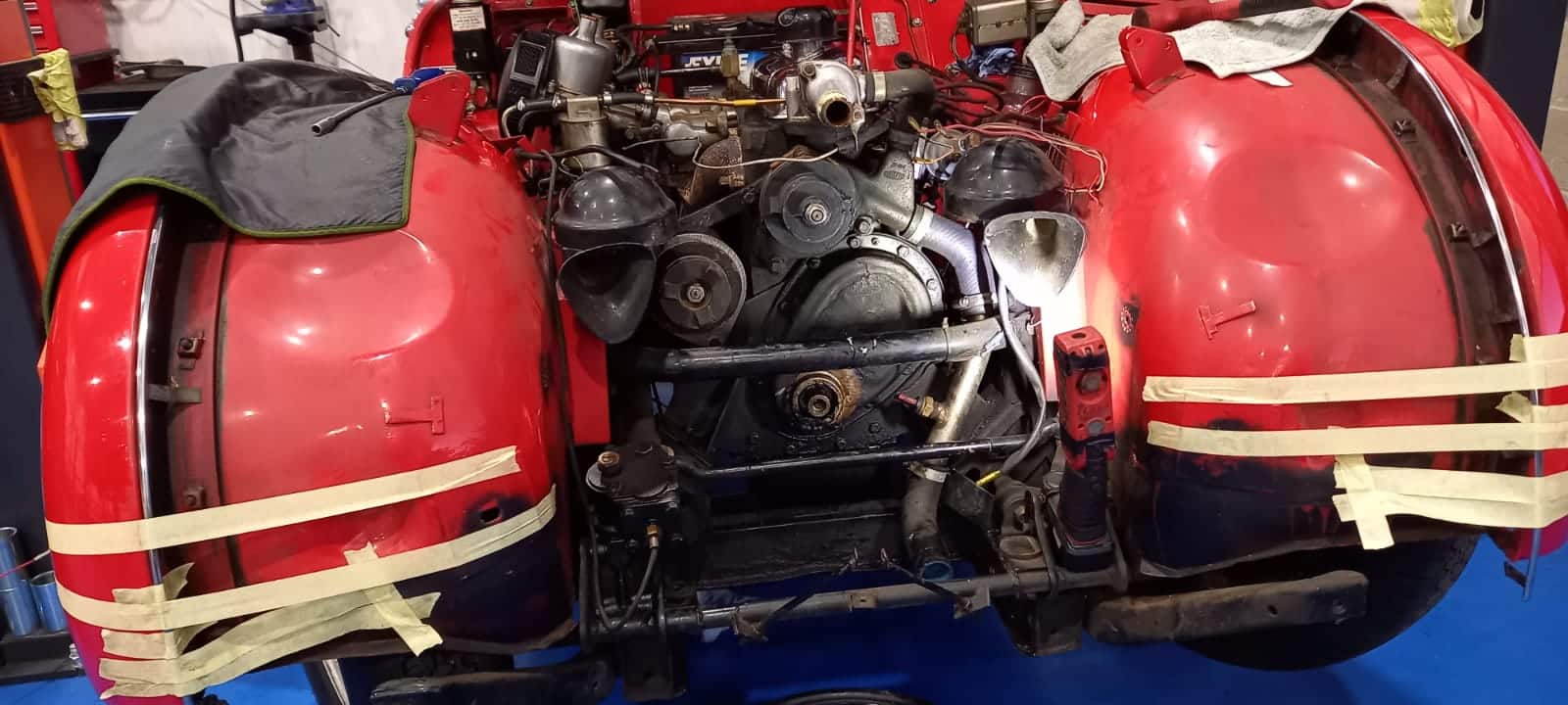 111121 1958 Triumph TR3A Oil Leak Front and Timing Cover Leak 11 1