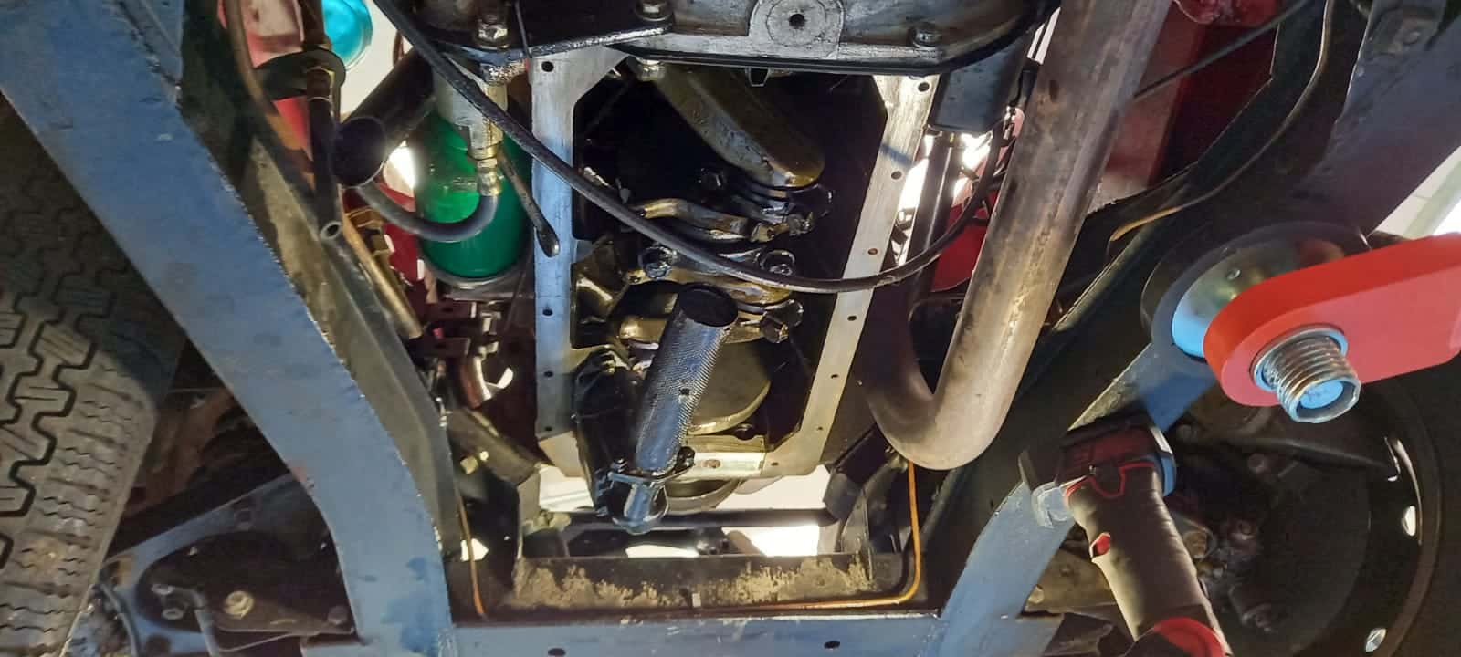 111121 1958 Triumph TR3A Oil Leak Front and Timing Cover Leak 3 1