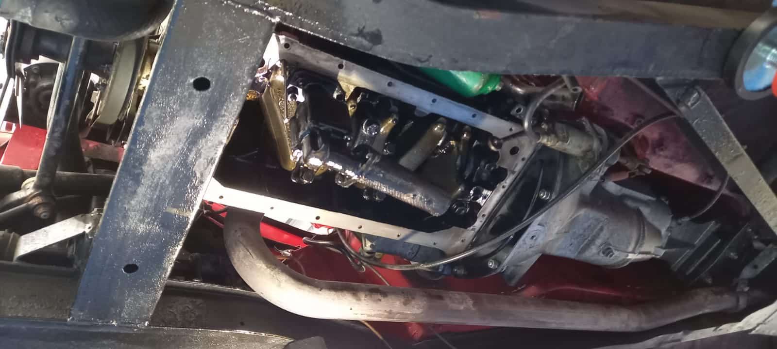 111121 1958 Triumph TR3A Oil Leak Front and Timing Cover Leak 4 1