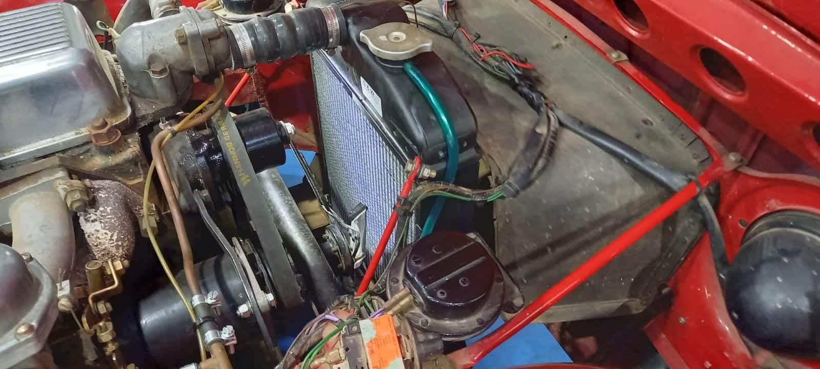 061221 1964 Triumph TR4 Carb Strip and Rad 1