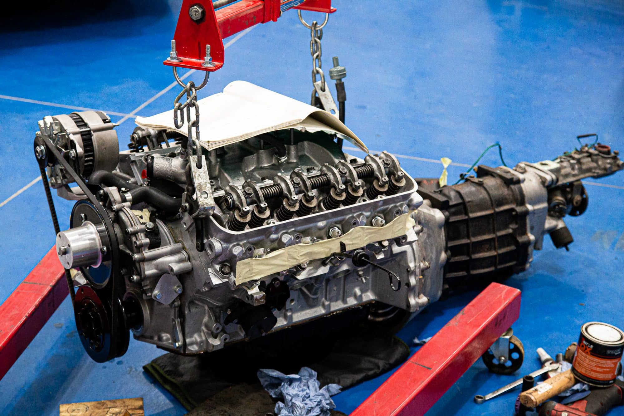 071221 1973 MGB GT V8 Engine Prep 1