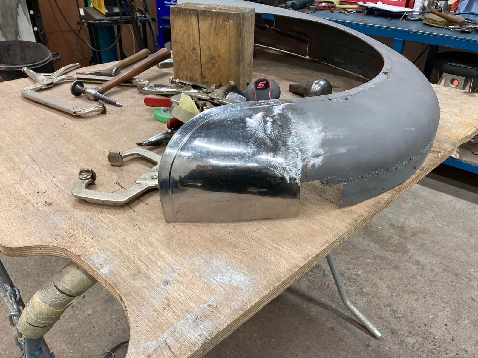 140122 1951 Riley RMB Wing Repair 6 1