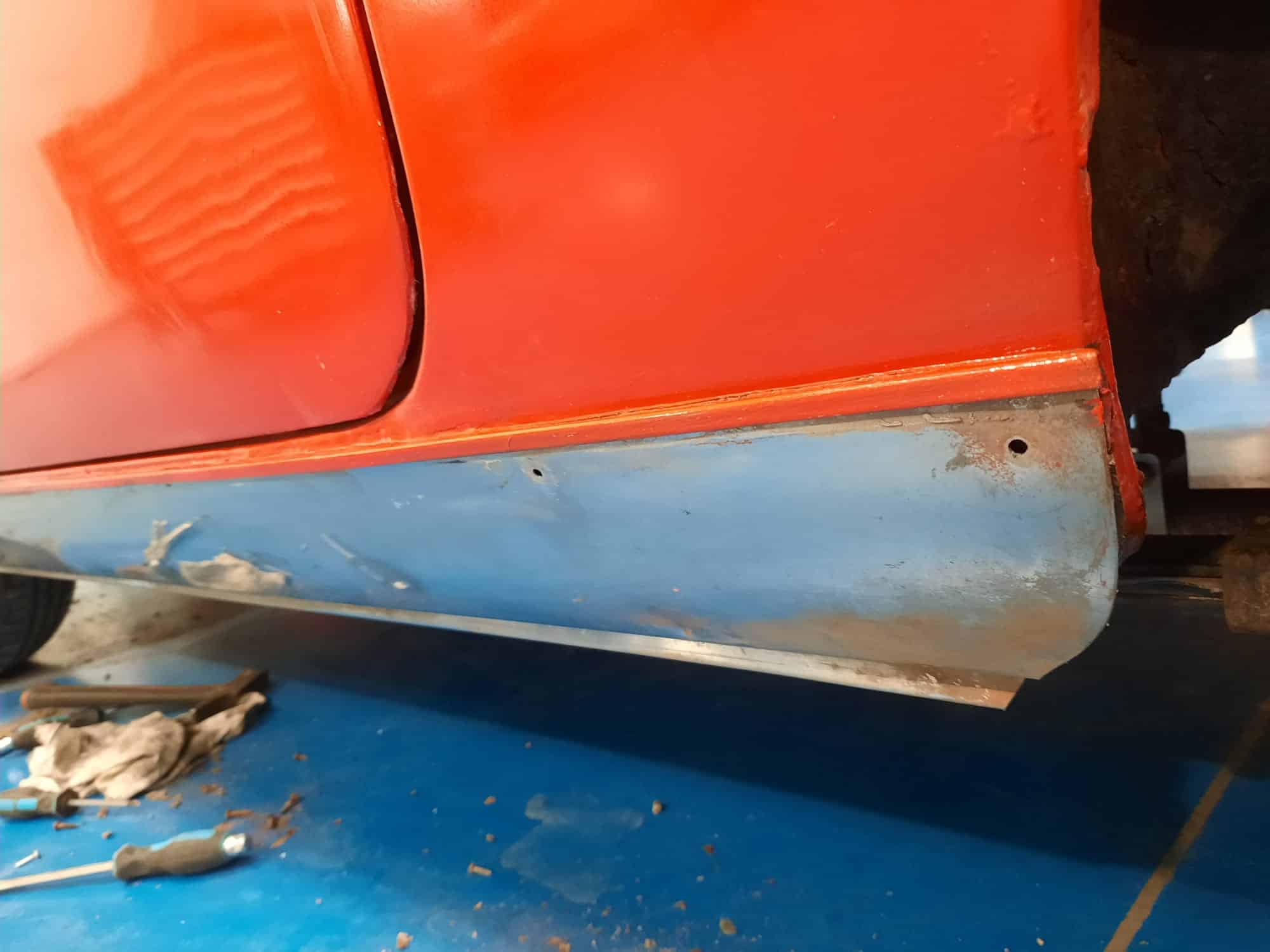 310122 Blaze Orange MGB GT Teardown and Inspection 85 1