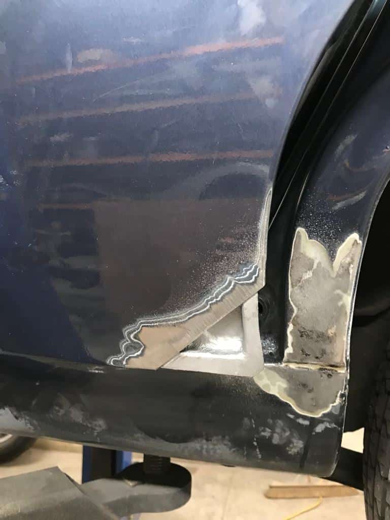 140222 1987 Daimler Double Six Wing and Door Rust Repairs 10 1
