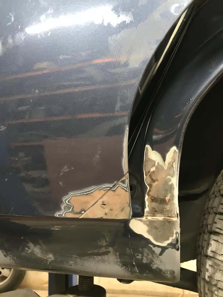 140222 1987 Daimler Double Six Wing and Door Rust Repairs 12 1