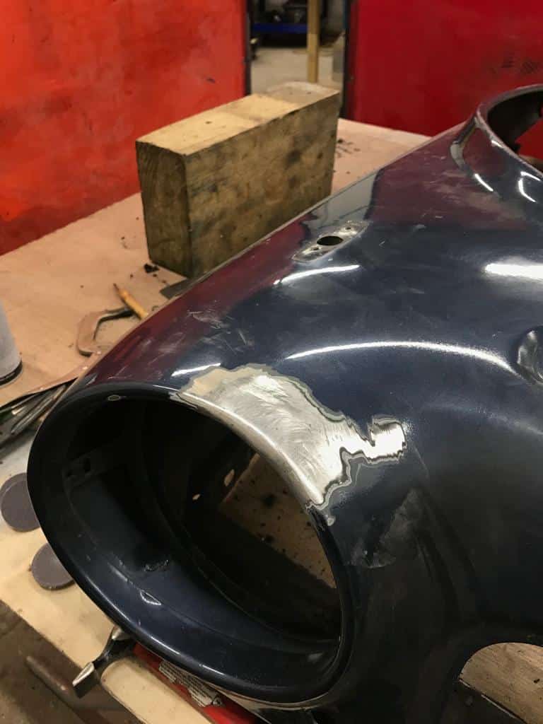 140222 1987 Daimler Double Six Wing and Door Rust Repairs 22 1