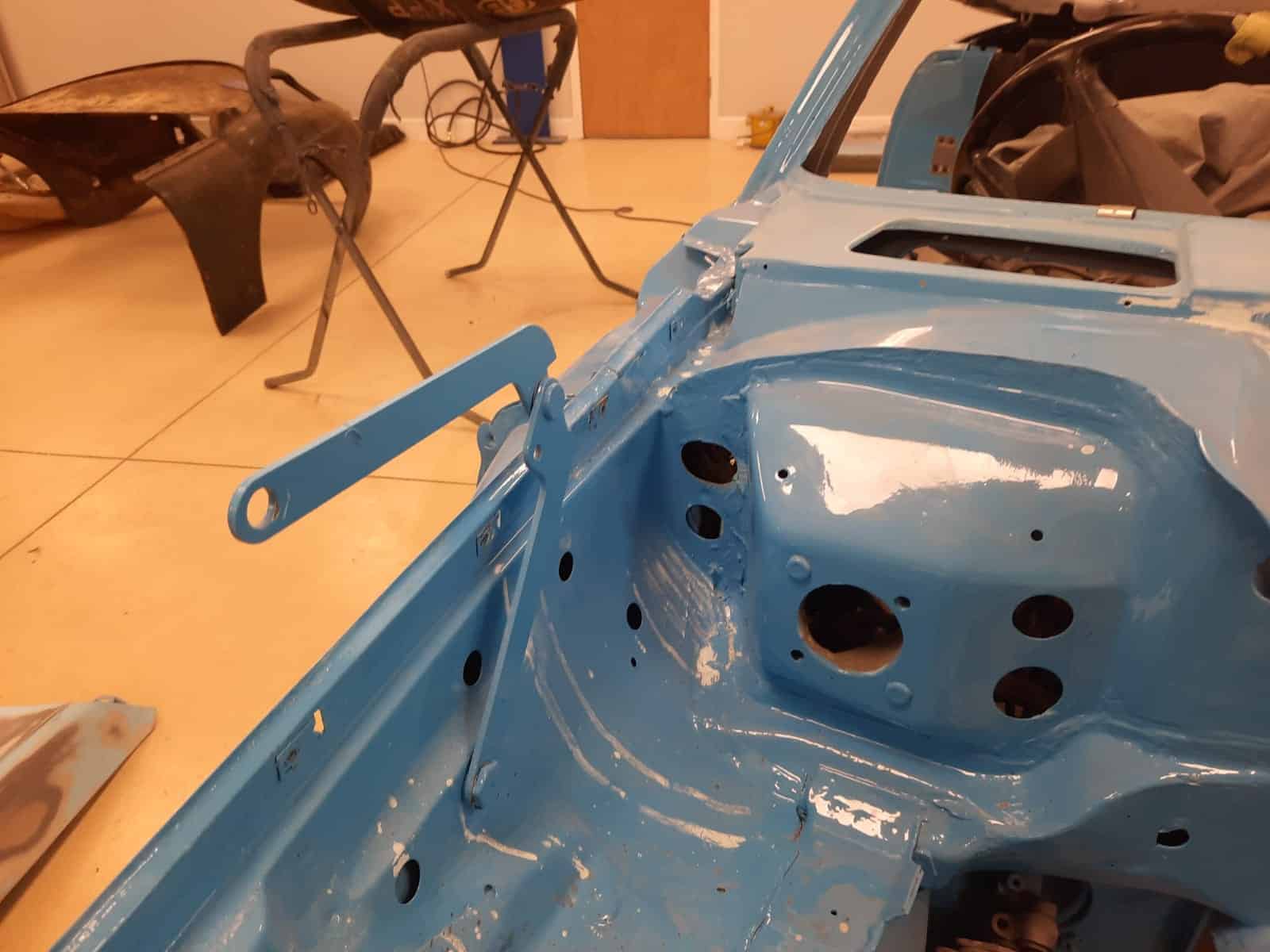 160222 1987 Mercedes 500SL Bodywork Prep for Paint and Window Regs 58 1