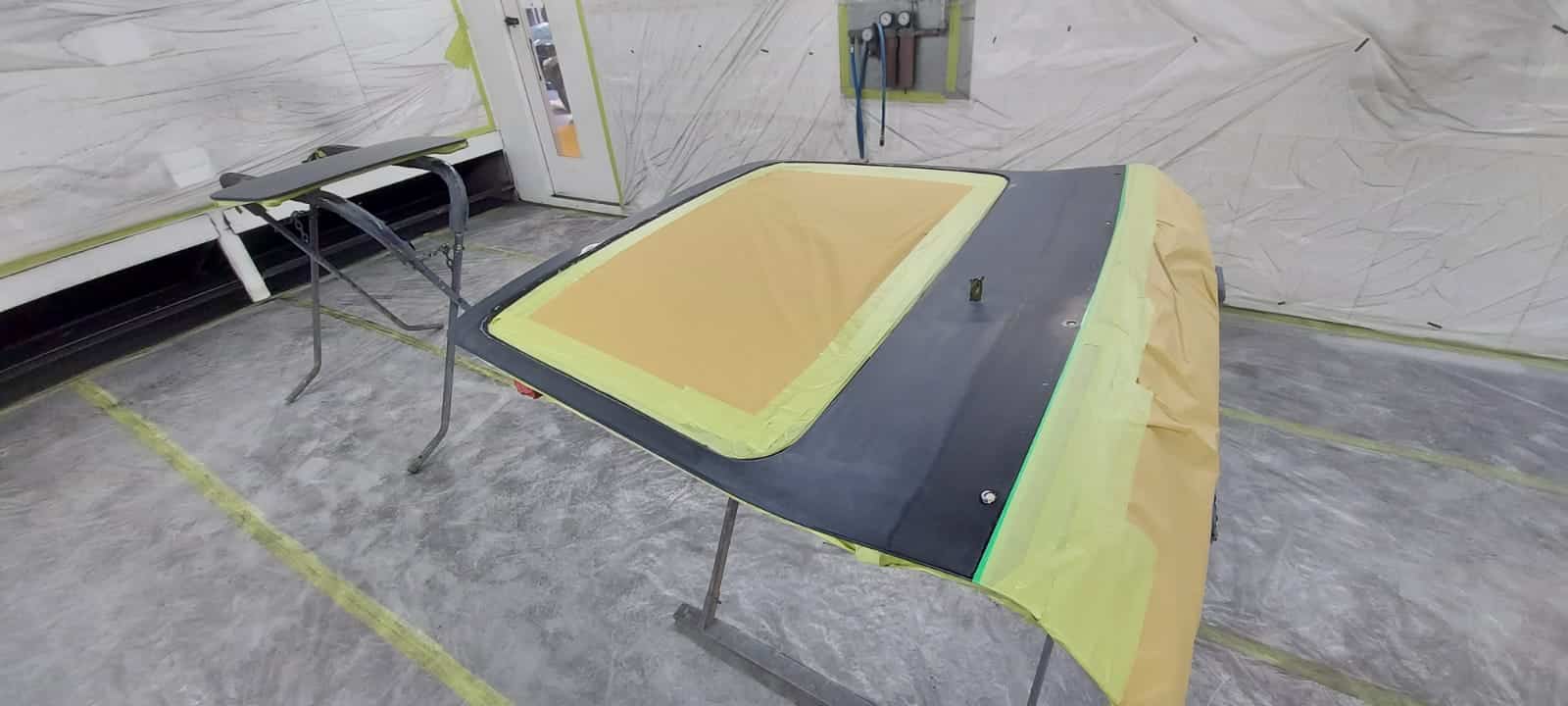 170222 1986 Ford Capri Laser Rear Decklid and Sunroof refinished 2 1