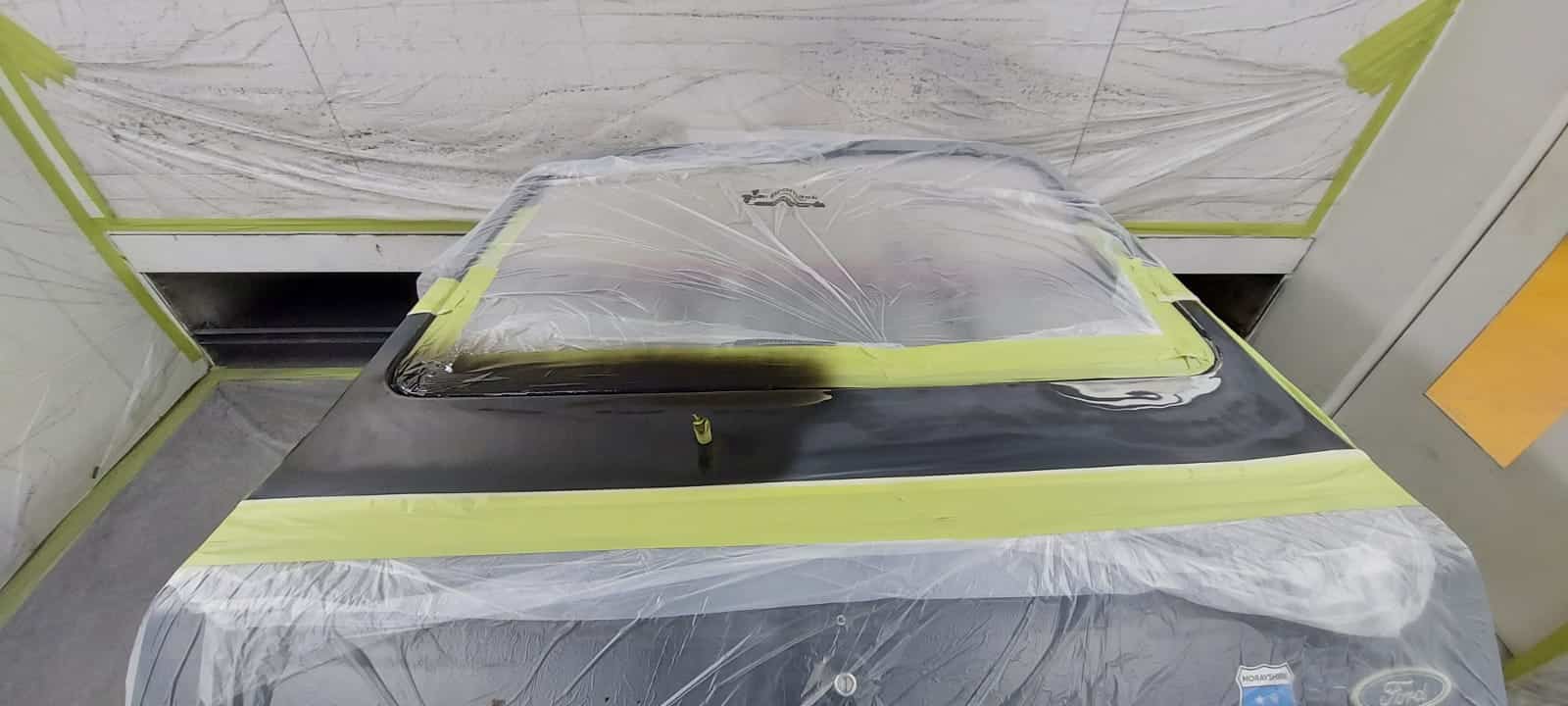 170222 1986 Ford Capri Laser Rear Decklid and Sunroof refinished 7 1