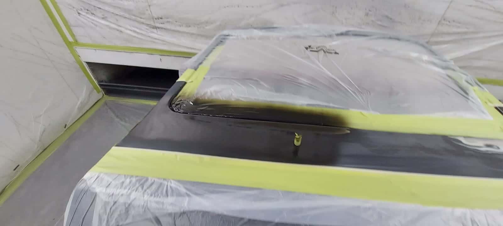 170222 1986 Ford Capri Laser Rear Decklid and Sunroof refinished 8 1