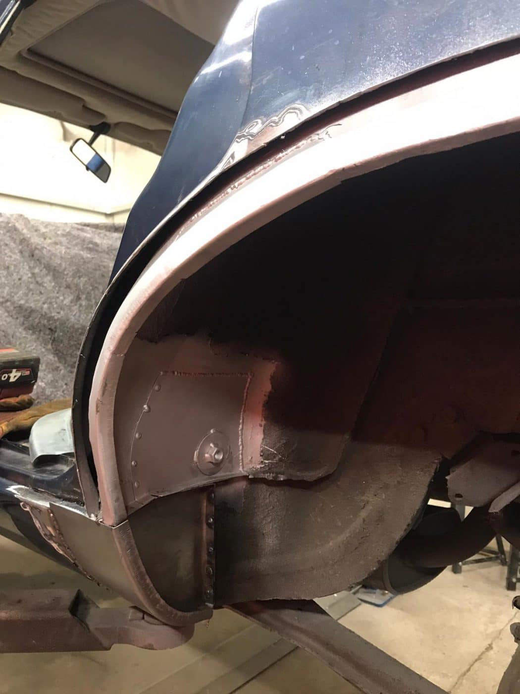 250222 1987 Daimler Double Six Passenger Side Rust Repairs Arches and Door 14 1