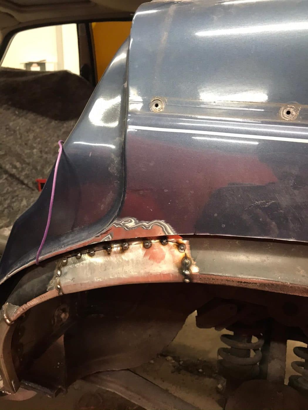 250222 1987 Daimler Double Six Passenger Side Rust Repairs Arches and Door 20 1