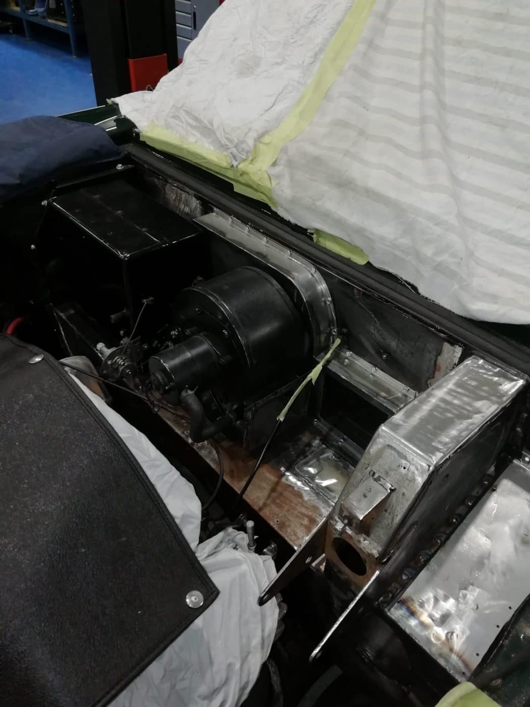 040322 1970 Bristol 411 Firewall Modifications and Heater Box Location 3 1