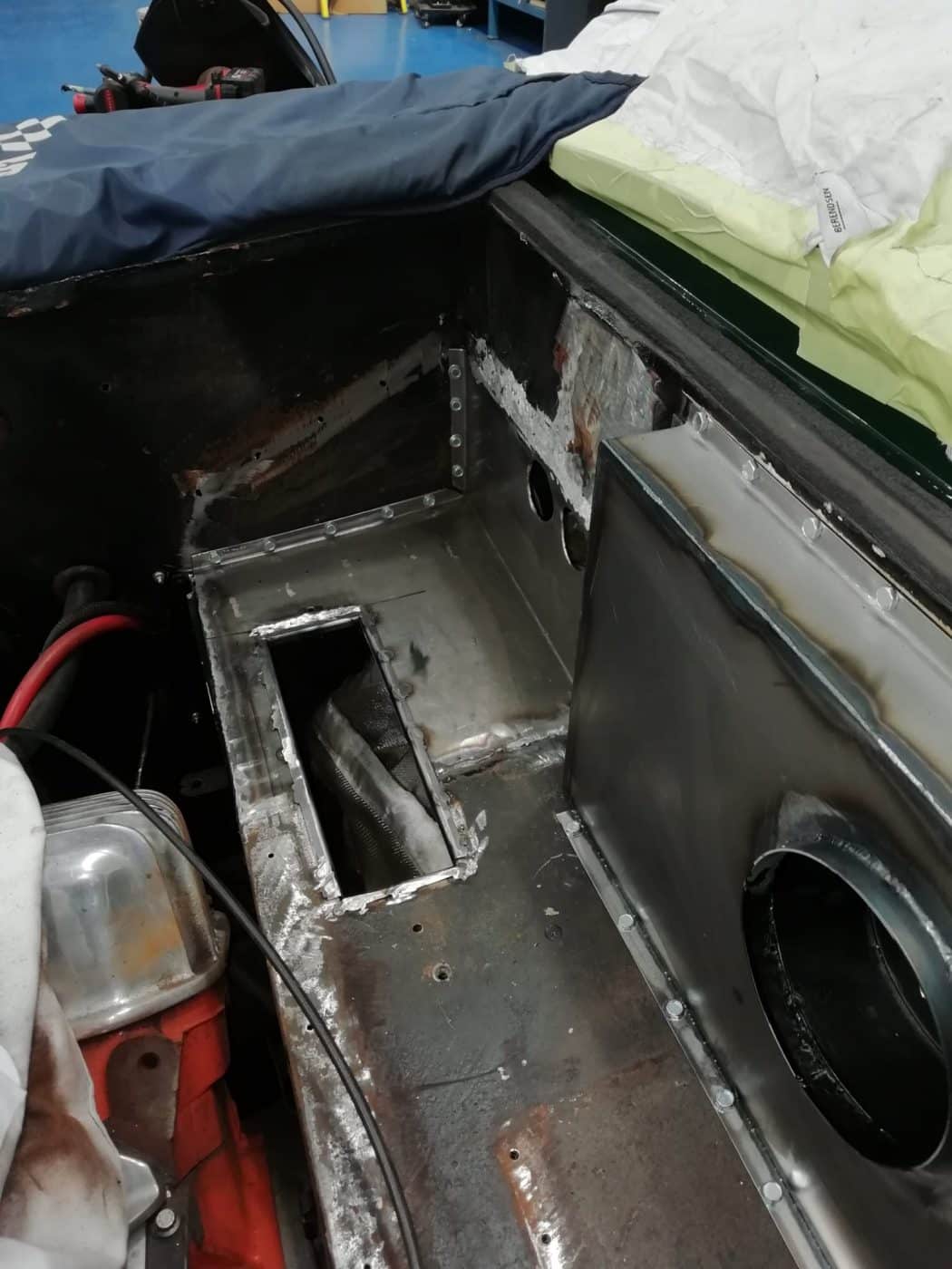 040322 1970 Bristol 411 Firewall Modifications and Heater Box Location 5 1