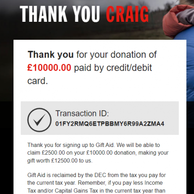 £10000 donation to DEC