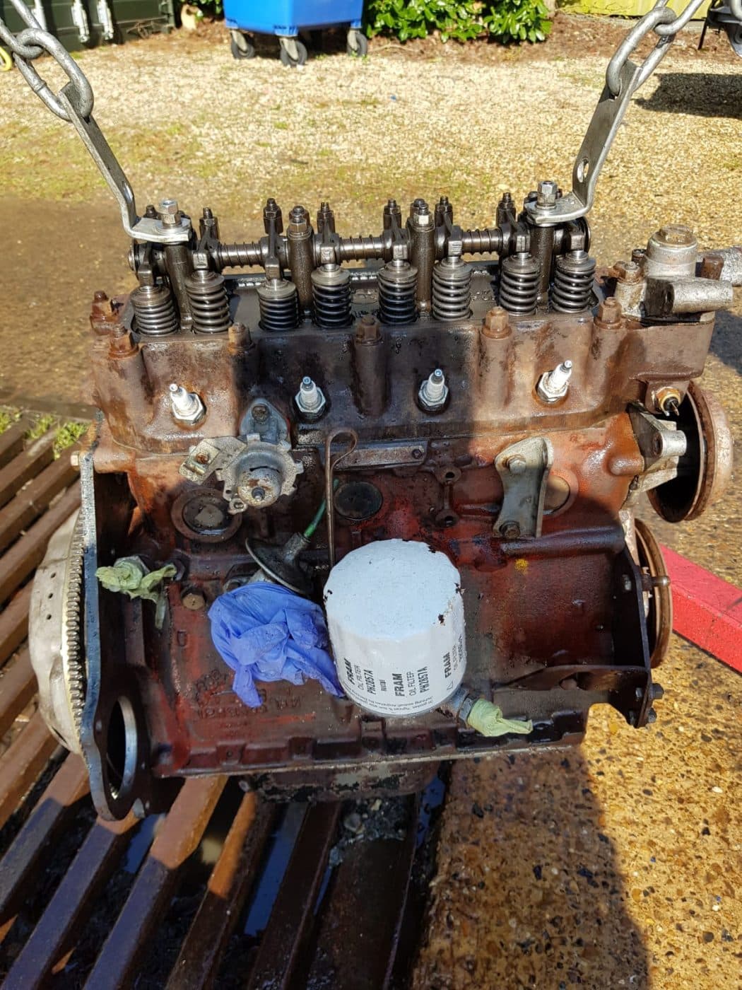 110322 Engine Removal and Clean on 1978 MGB GT 12 1