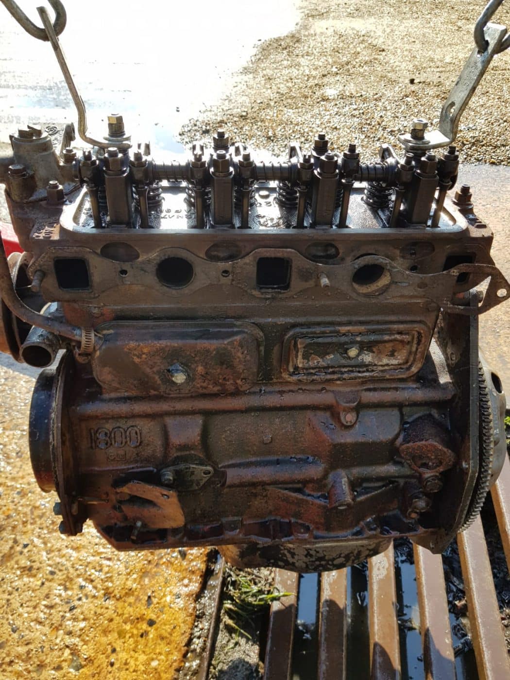 110322 Engine Removal and Clean on 1978 MGB GT 13 1