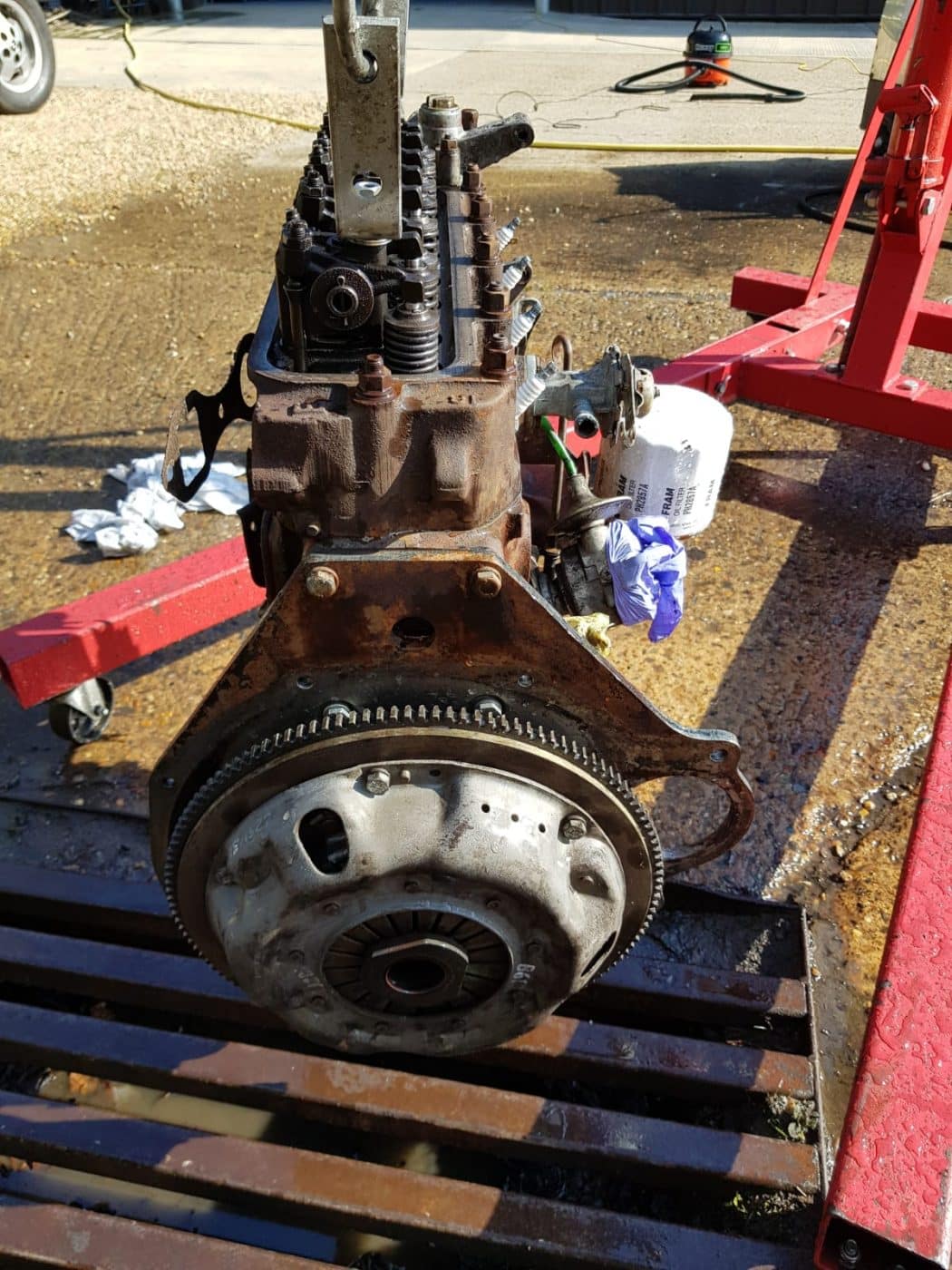 110322 Engine Removal and Clean on 1978 MGB GT 17 1