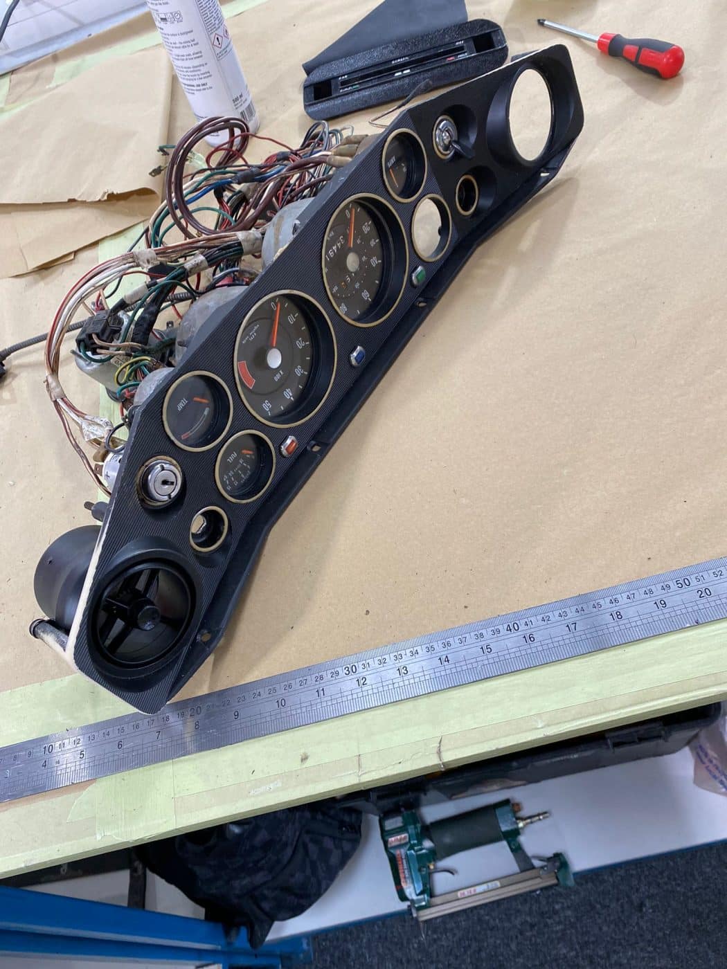 250322 1969 Sunbeam Rapier Dash and Centre Console Repairs 11 1