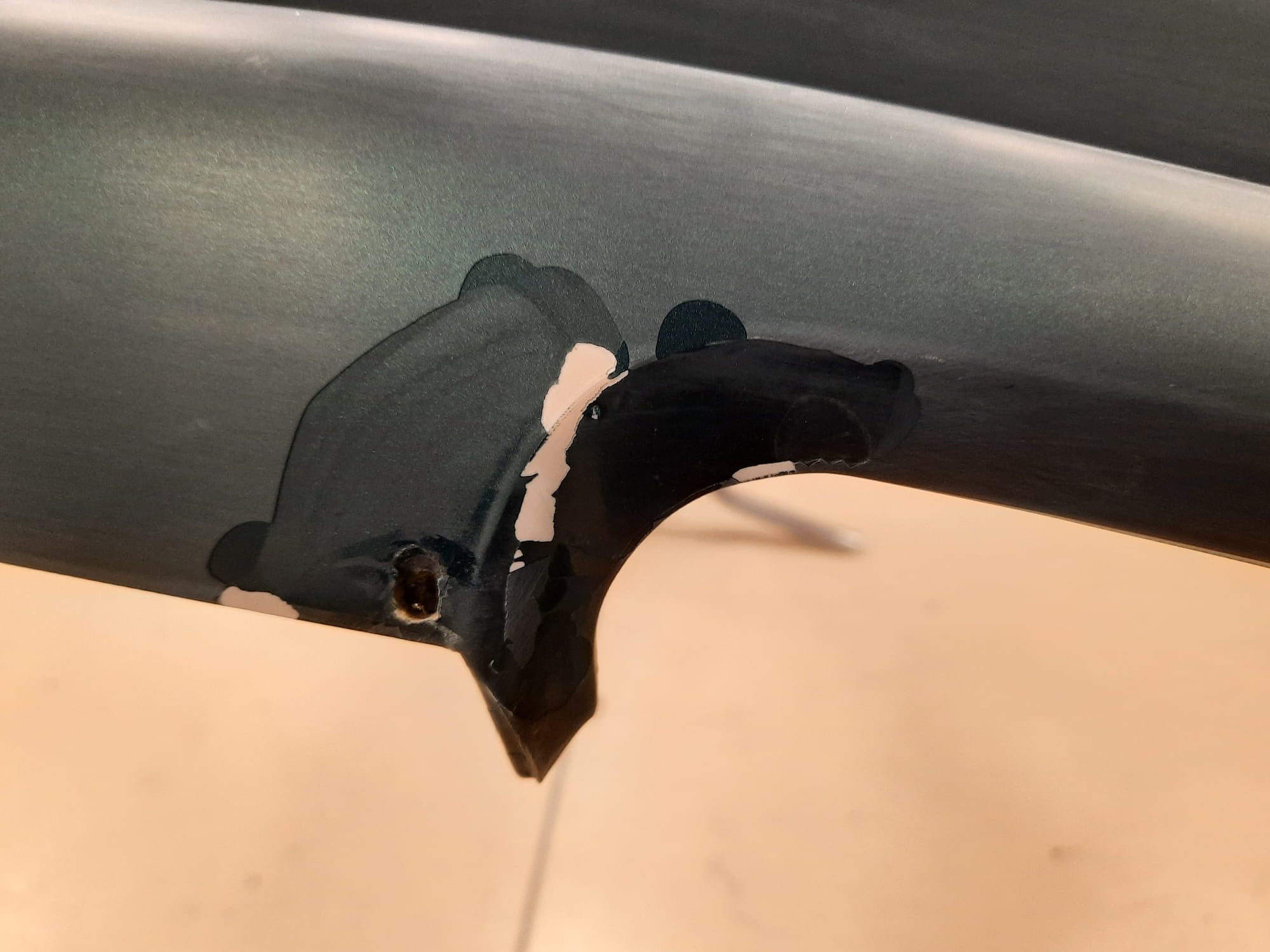 050422 1995 BMW 850CSi Rear Bumper Sanding and Prepped 11 1