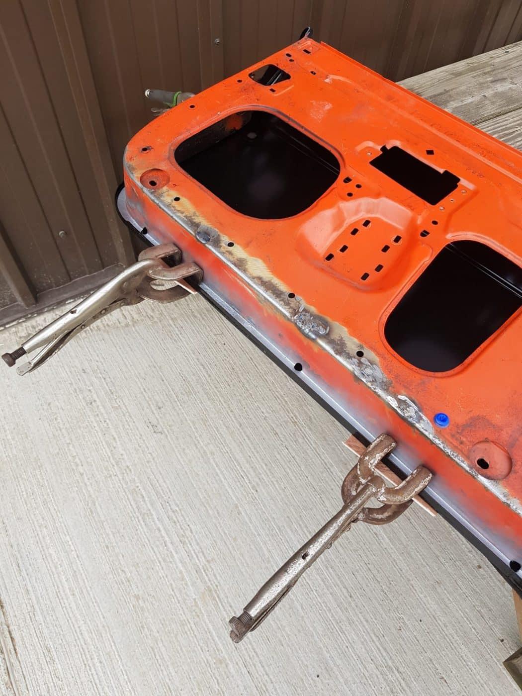 140422 1978 MGB GT Further Metal Repairs BodyDoors 14 1
